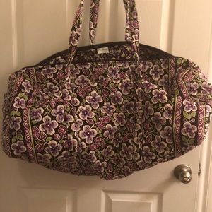 Vera Bradley XL Plum Petals Duffel Bag